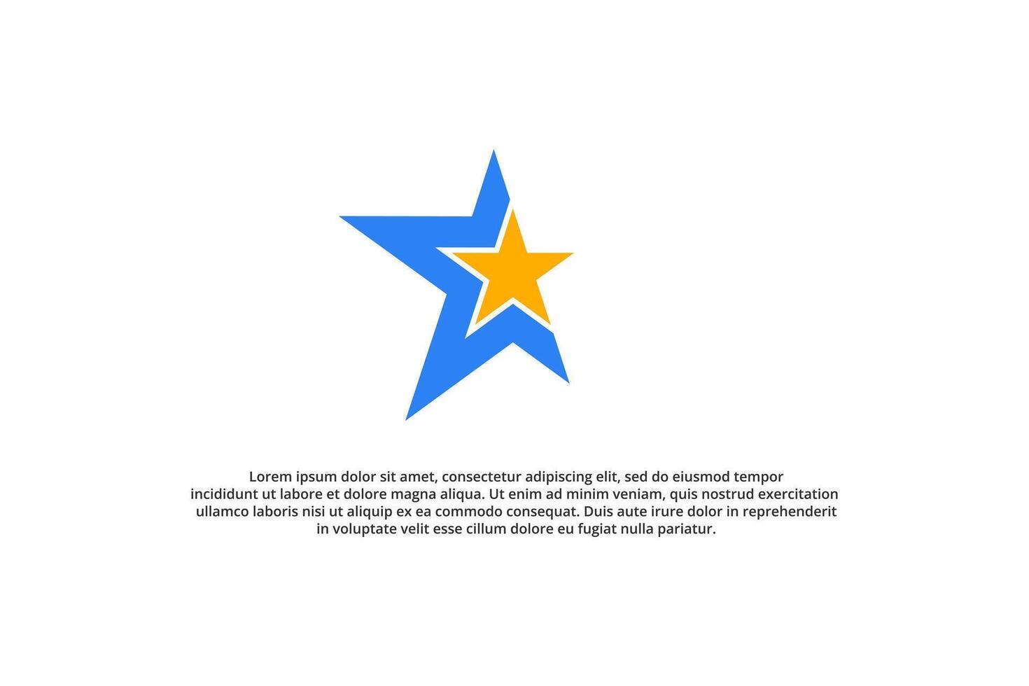 split star modern minimal logo design vector