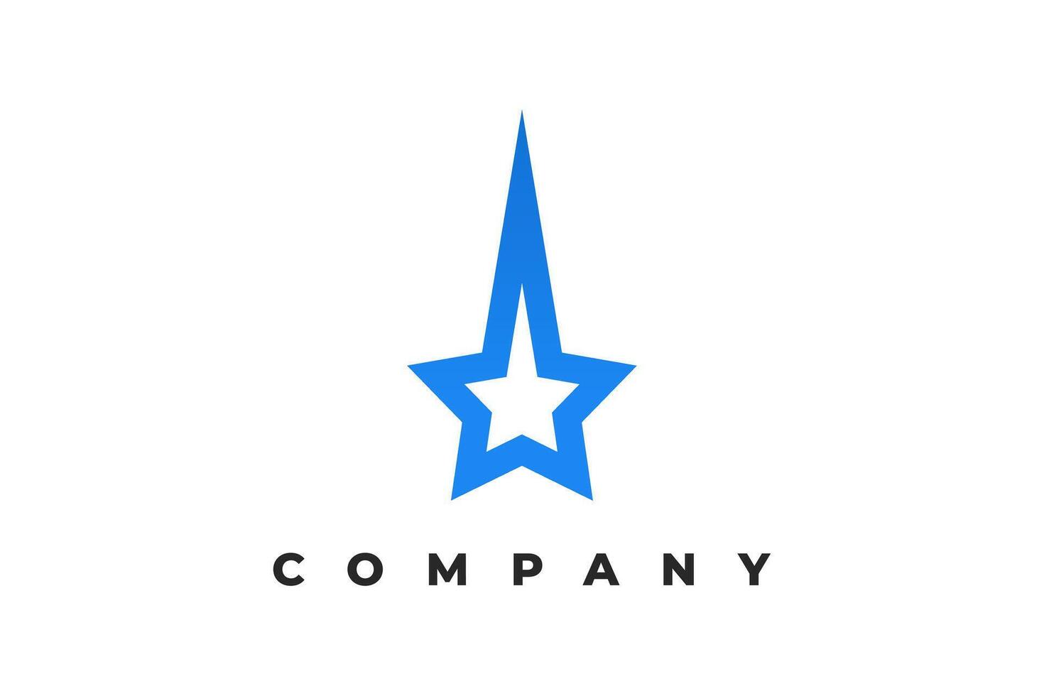 shooting star modern minimal logo design vector