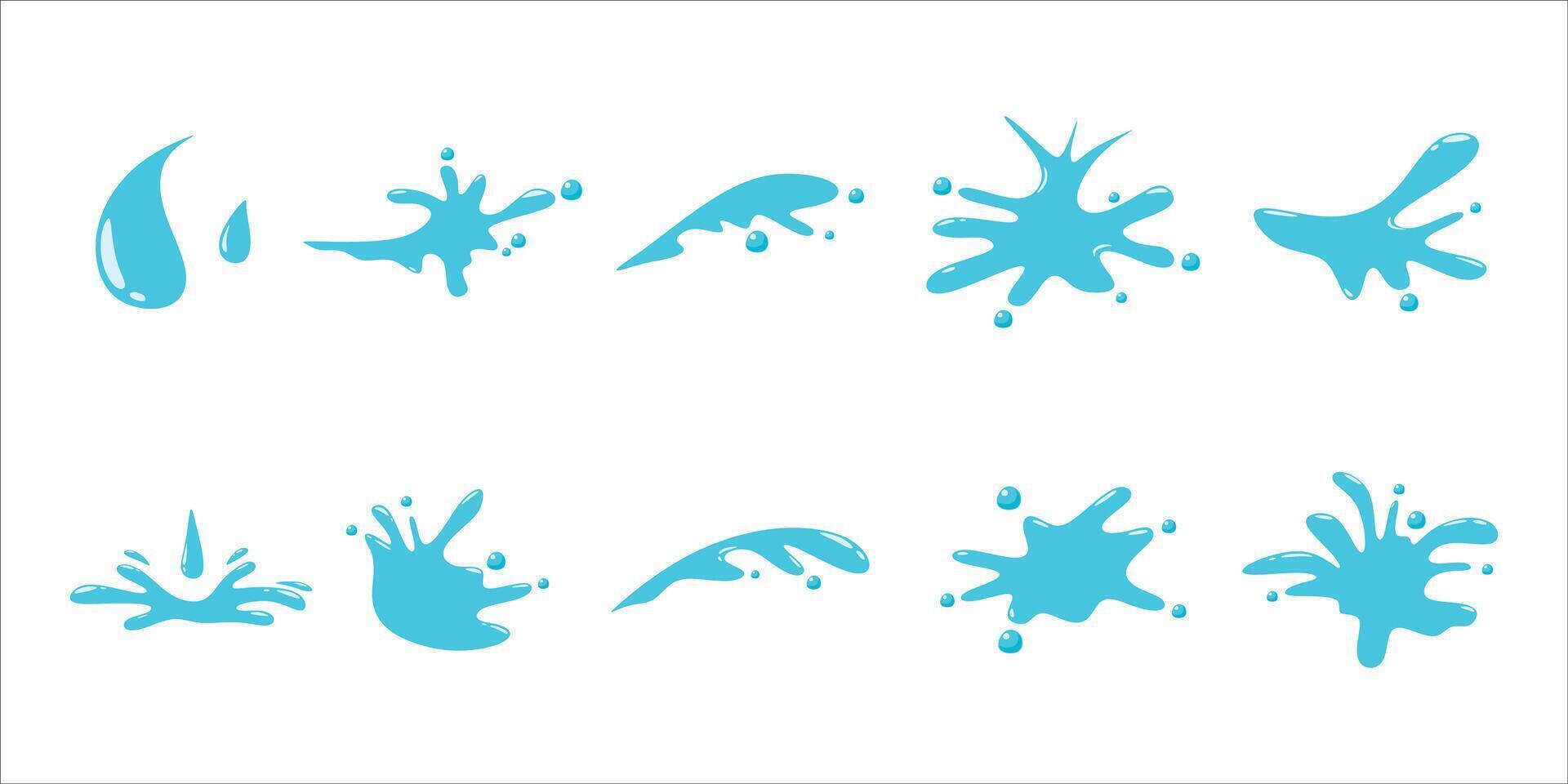 Water Splash Set Illustration vector