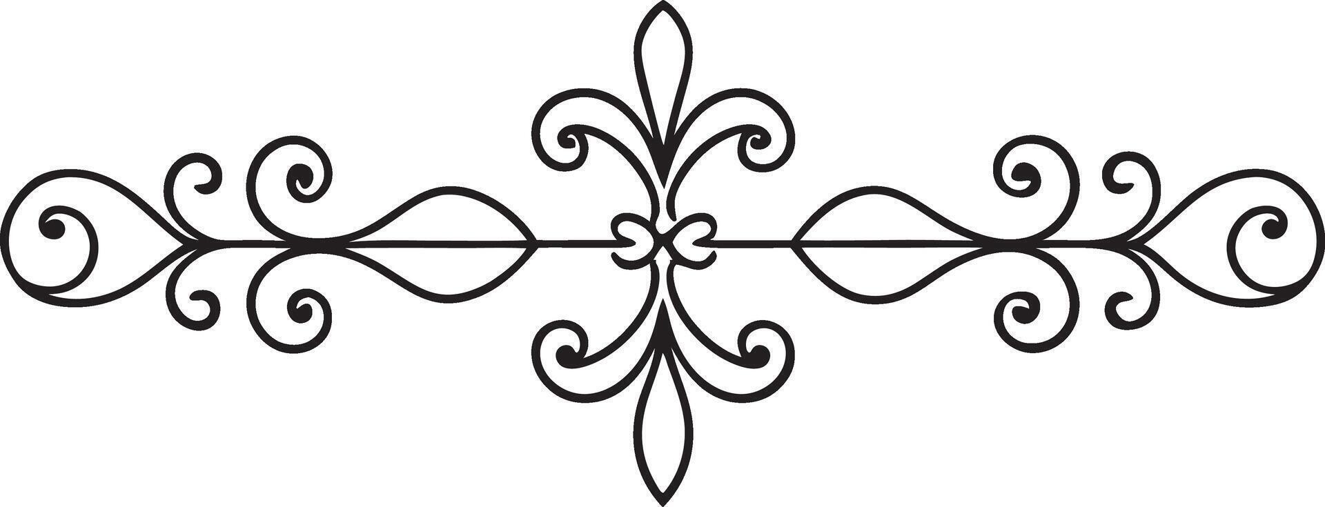 a black and white drawing of a decorative cross vector