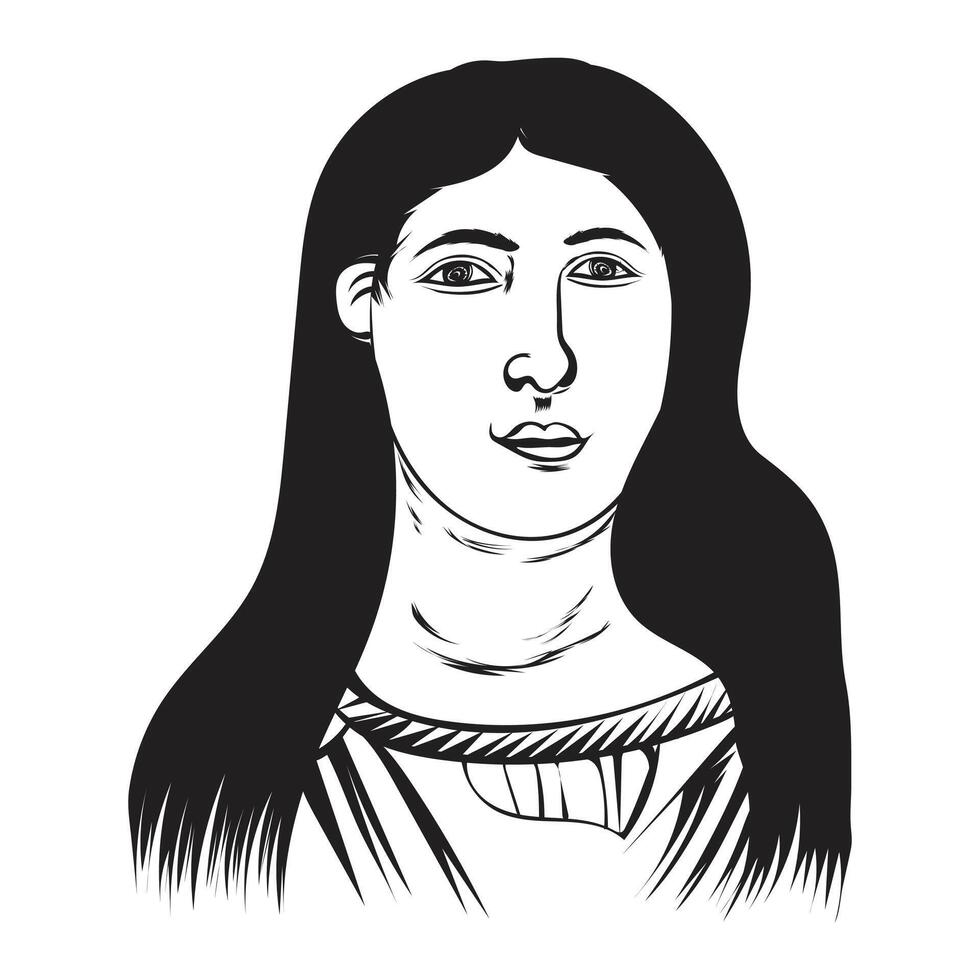 woman face portrait , stenciil , art design vector