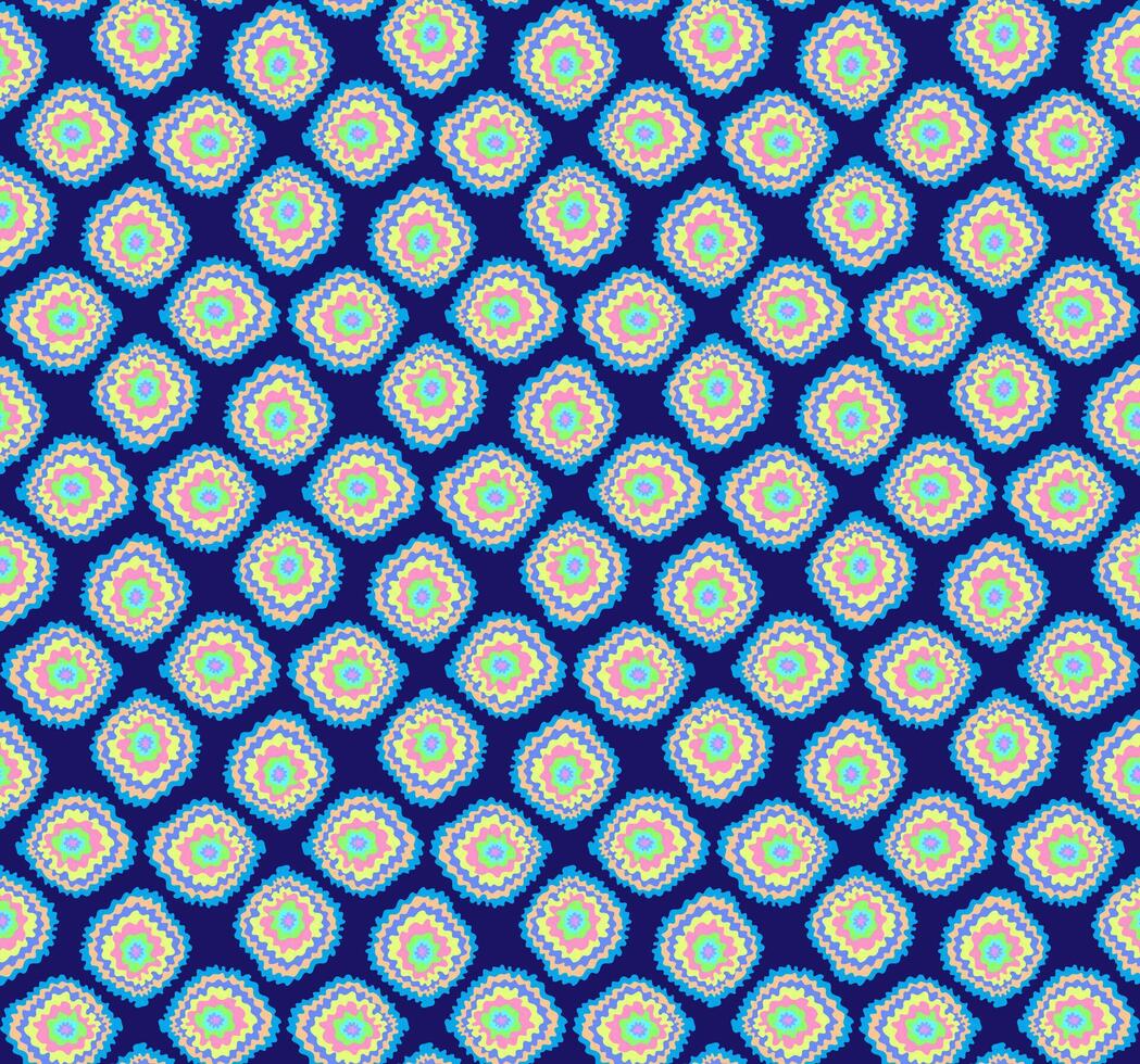 Seamless texture in the form of a spotted multi-colored pattern on a blue background vector