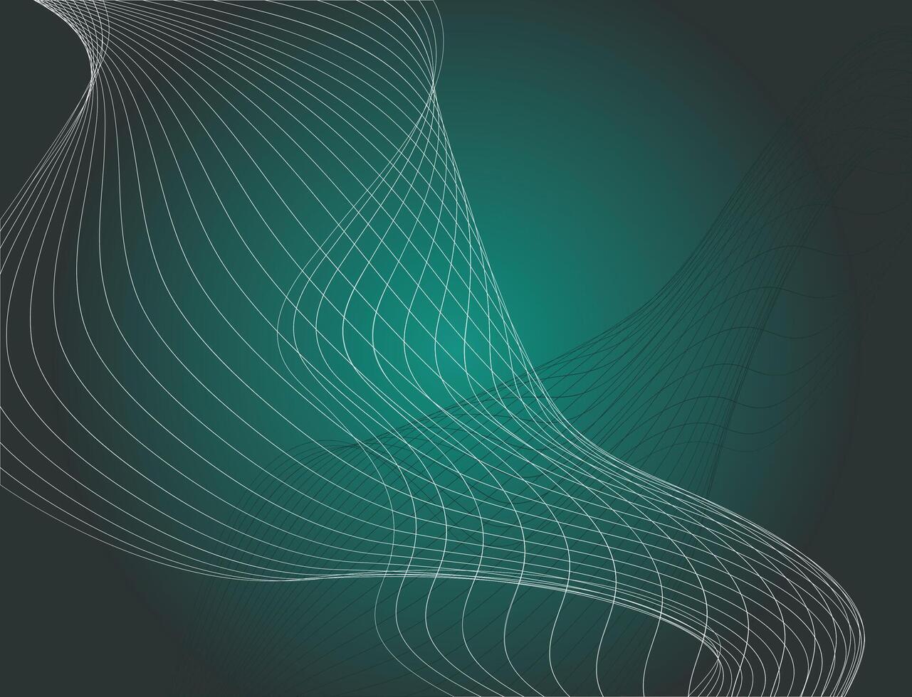Green Abstract Lines Background vector