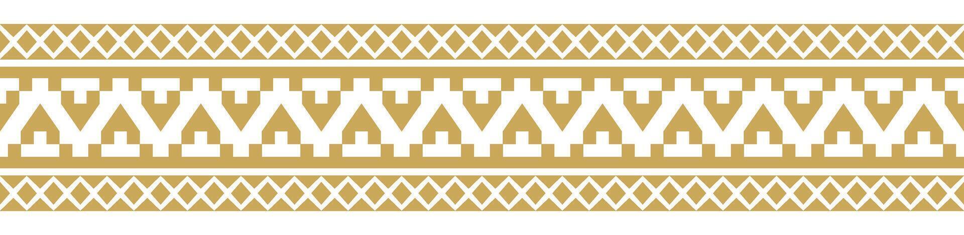 Luxury Gold Geometric Border Pattern Design. vector