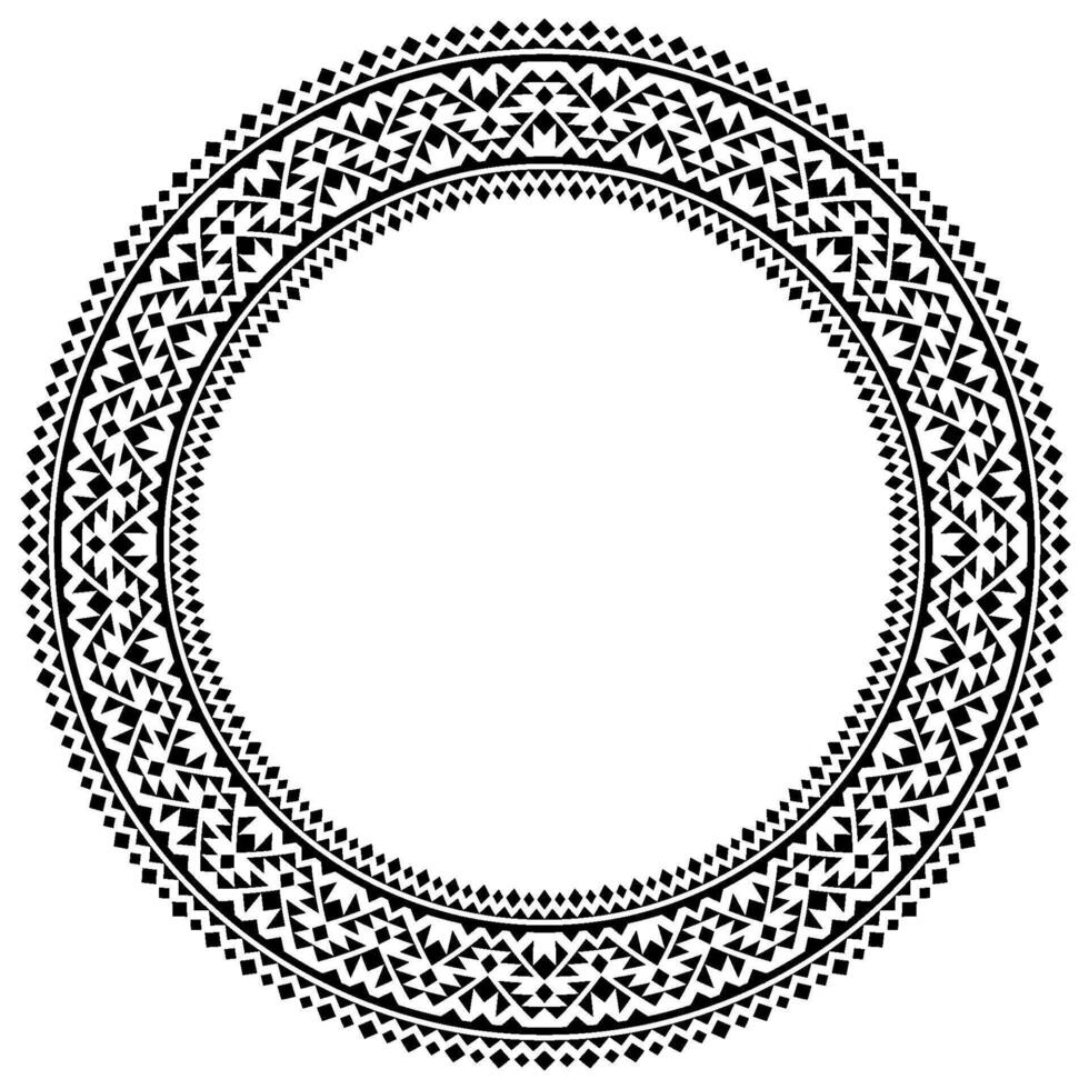 Retro Mandala Frame with Tribal Accent. vector