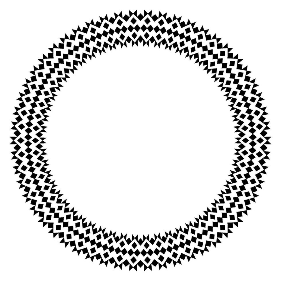 Seamless Tribal Swirl Frame Design. vector