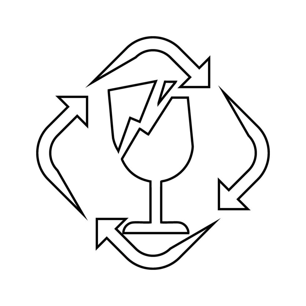 glass recycle symbol vector