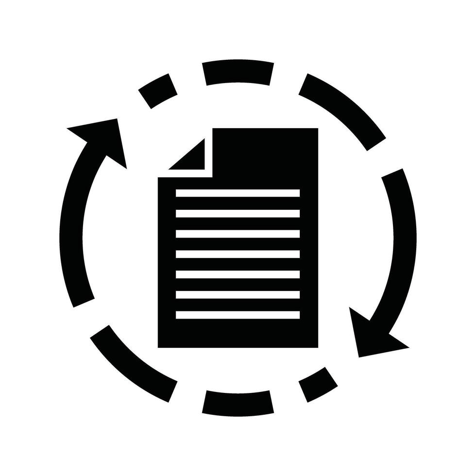 Solid paper recycle symbol vector
