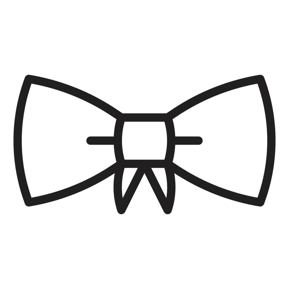 a bow tie icon on a white background vector
