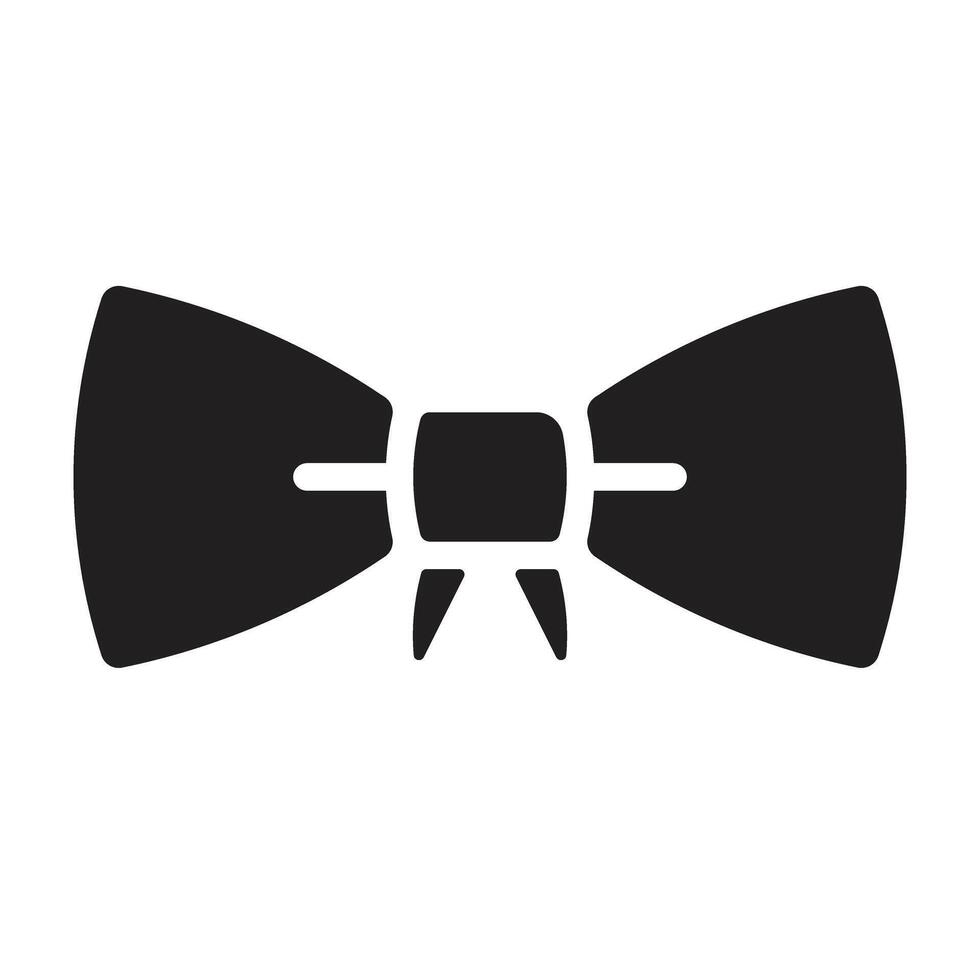 a black bow tie icon on a white background vector