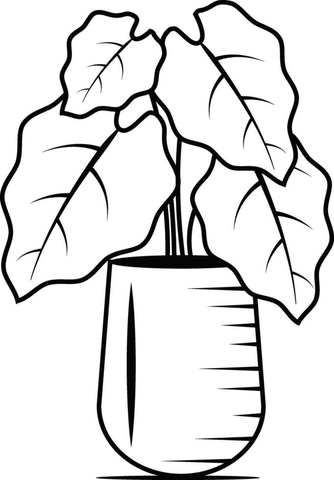 a plant in a pot vector