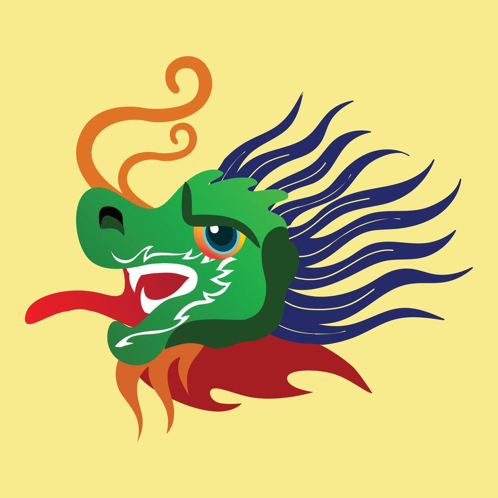 Chinese New Year Dragon Head vector