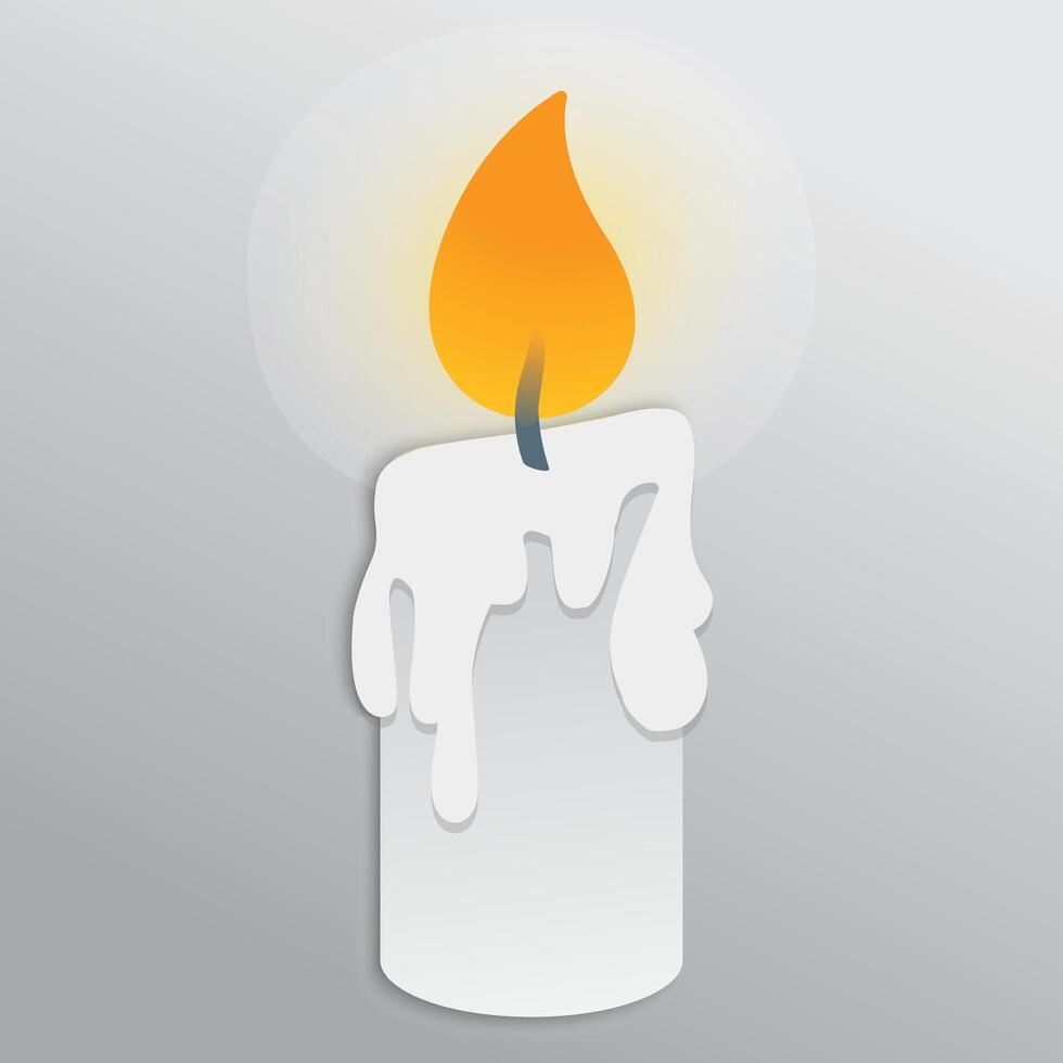 Burning Candle isolated vector