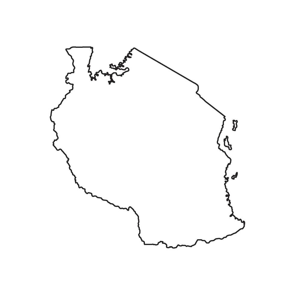 Tanzania Map Icon Design vector