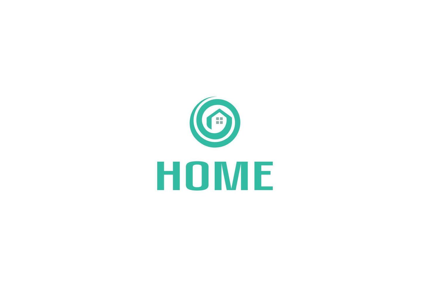 Letter O spiral Real estate home logo vector