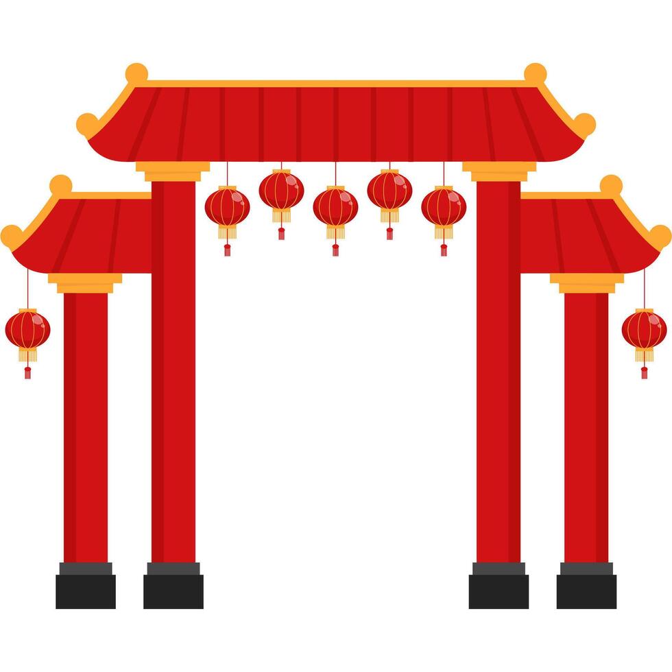 Traditional chinese archway vector