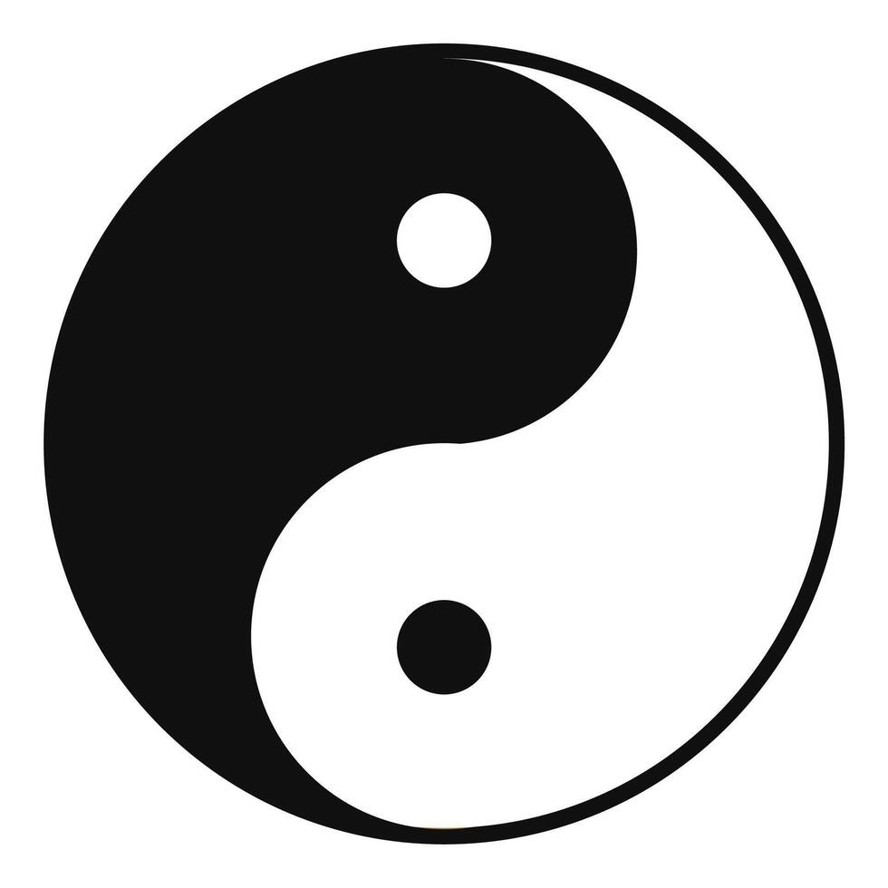 yin yang symbol chinese new year element vector