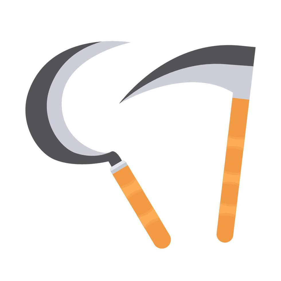 Illustration of a garden scythe vector