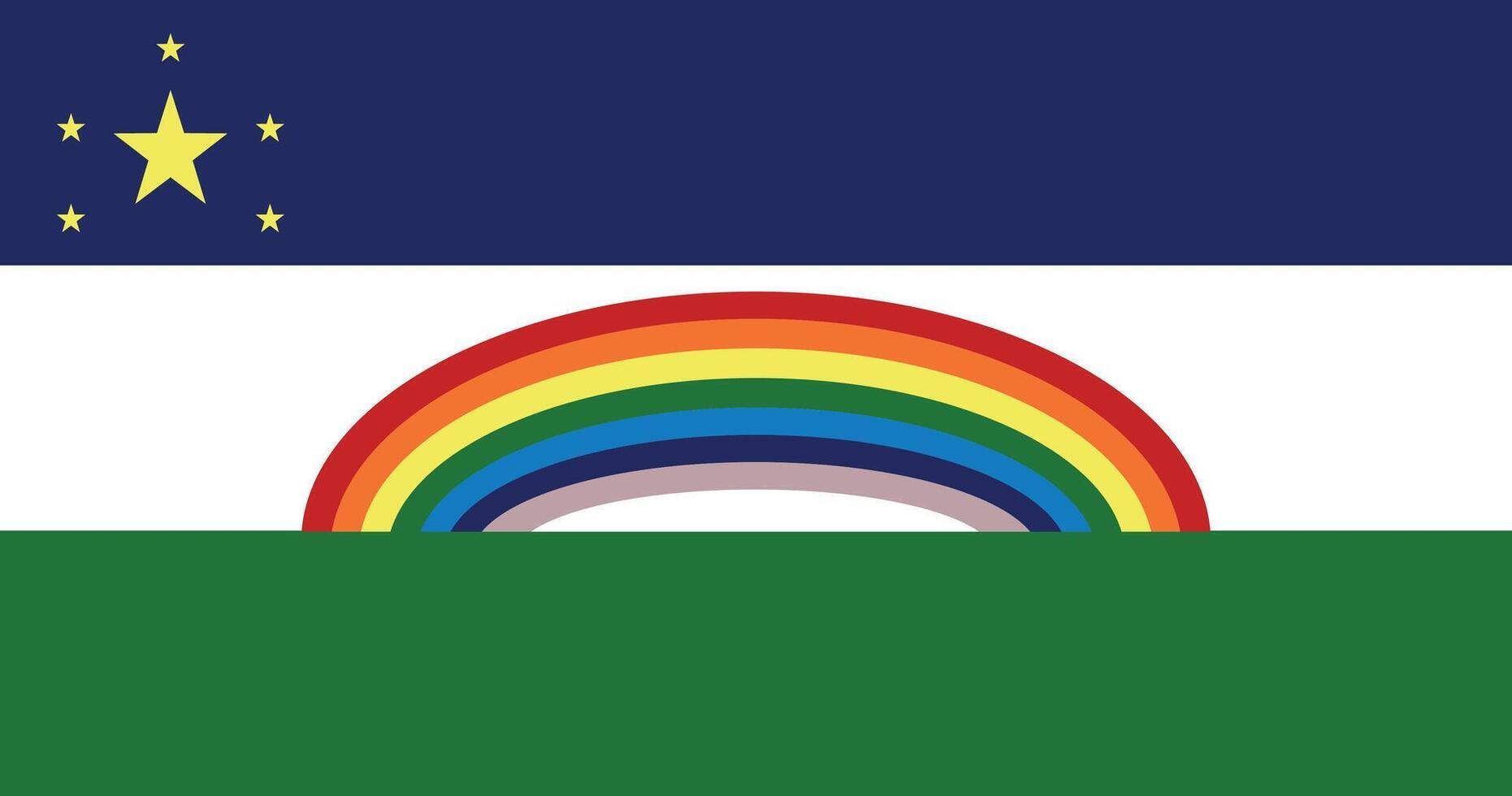 Bandeira De Foz Do Jordao Pr Rainbow Flag LGBTQ High Quality Illustration vector