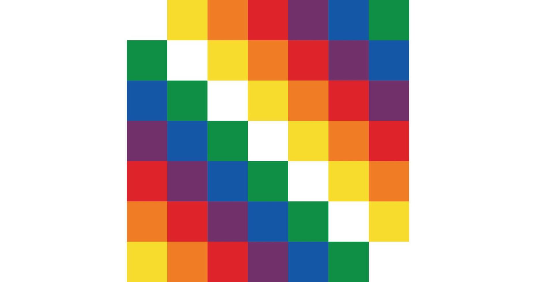 Banner Of The Qulla Suyu 1979 High Quality Historic Rainbow Flag LGBTQ Illustration vector