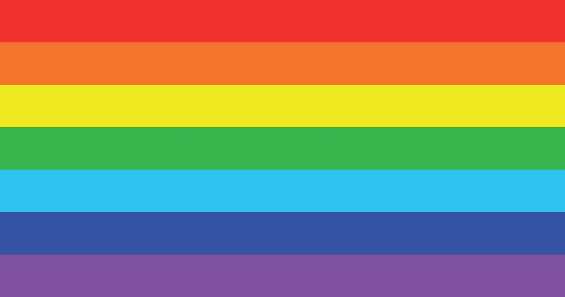 Classic Rainbow Rainbow Flag LGBTQ High Quality Illustration vector