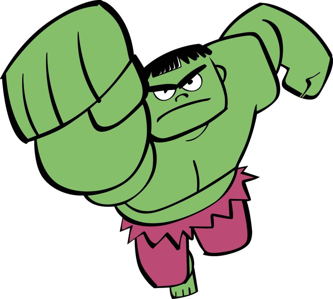 Chibi Hulk Character vector
