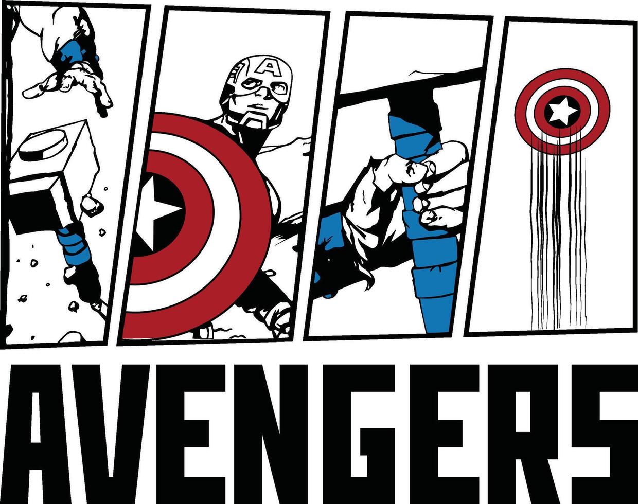 Captain America Avengers Graphic vector