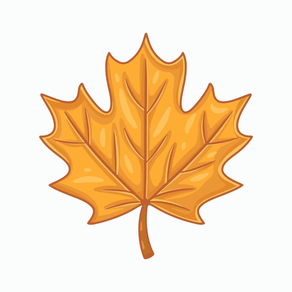 Autumn maple leaf icon. Cartoon illustration of autumn maple leaf icon for web design vector