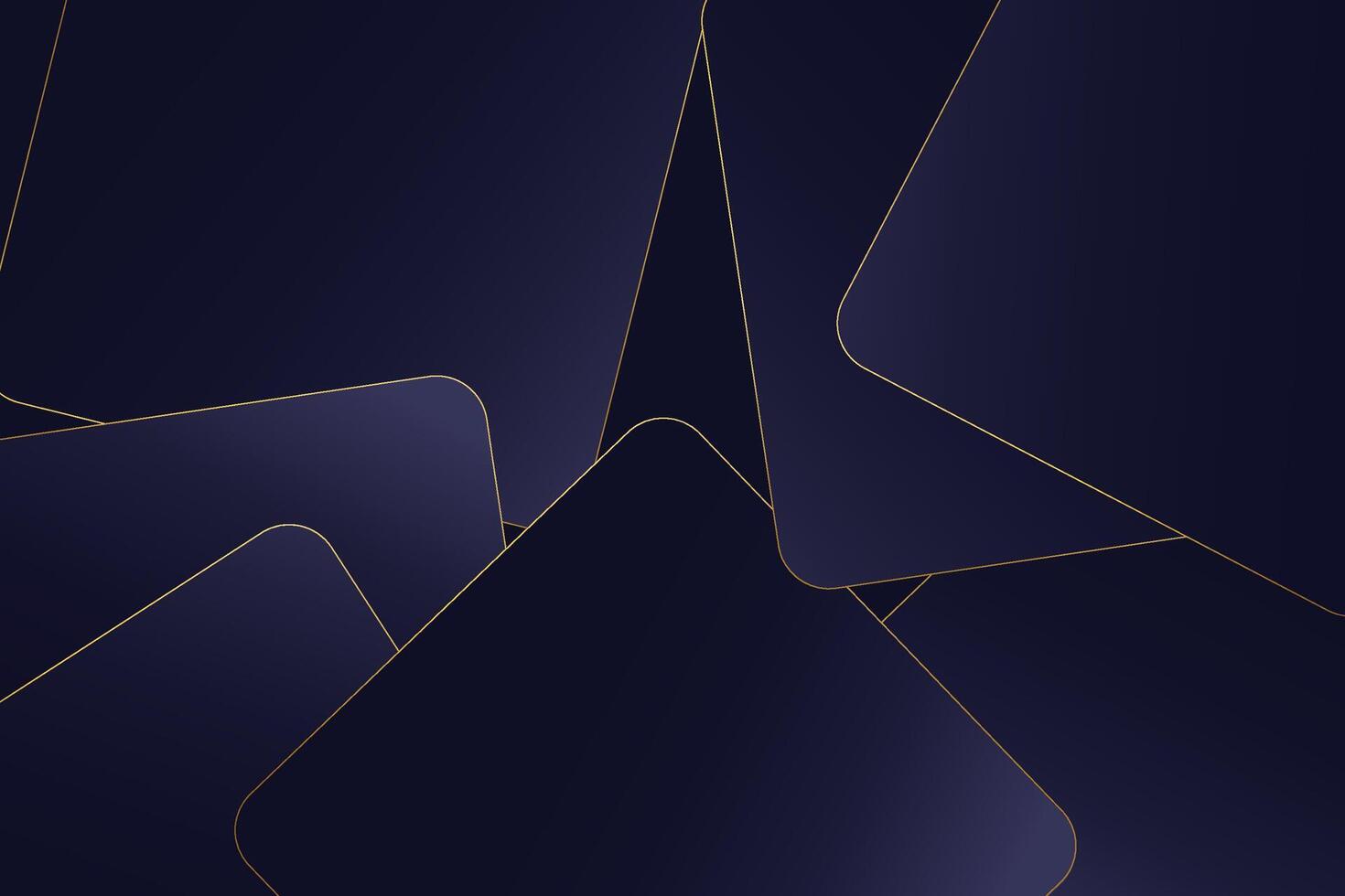 Colorful dark blue gradient background with square overlapping design. Decorative shadow design in simple style with gold lines. Best design for your advertisement, poster, banner. Eps10 vector