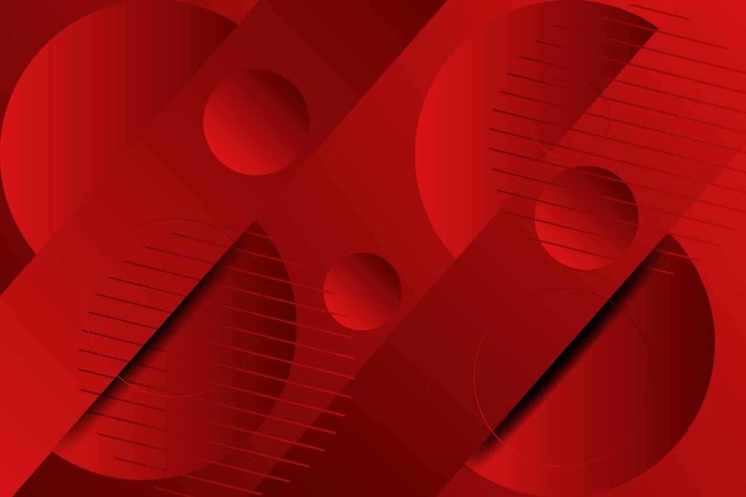 Abstract dark red dynamic gradient illustration background with 3d look and simple circle pattern and rectangle elements. Cool and luxury design. Eps10 vector