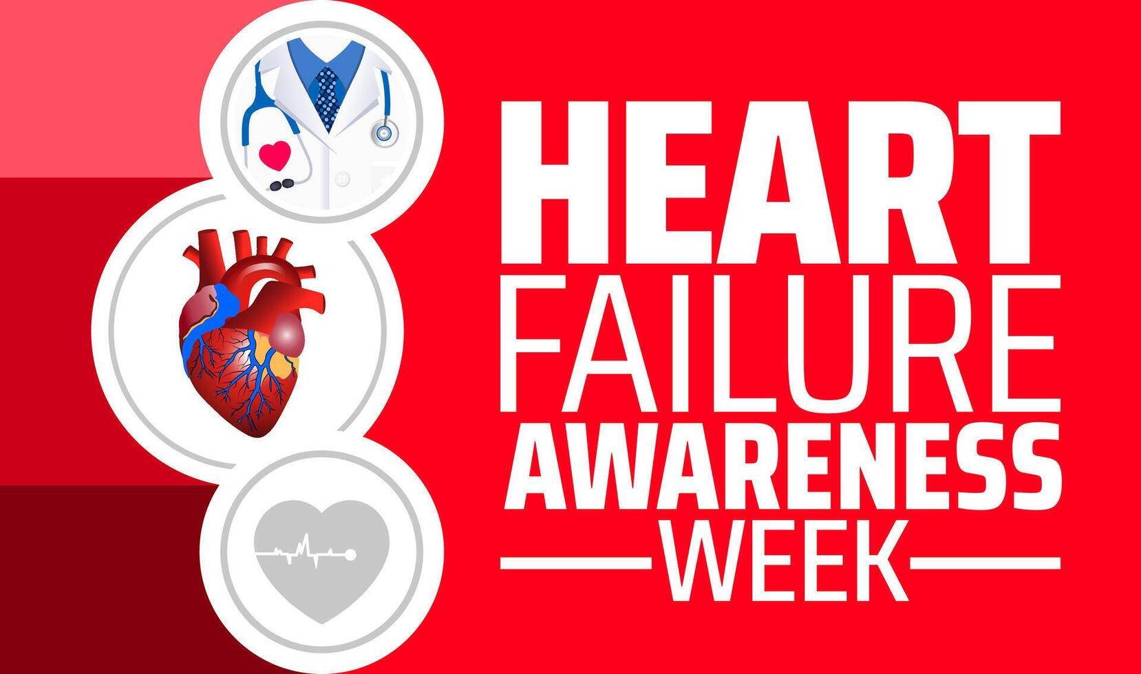 Heart Failure Awareness Week background banner or poster design vector