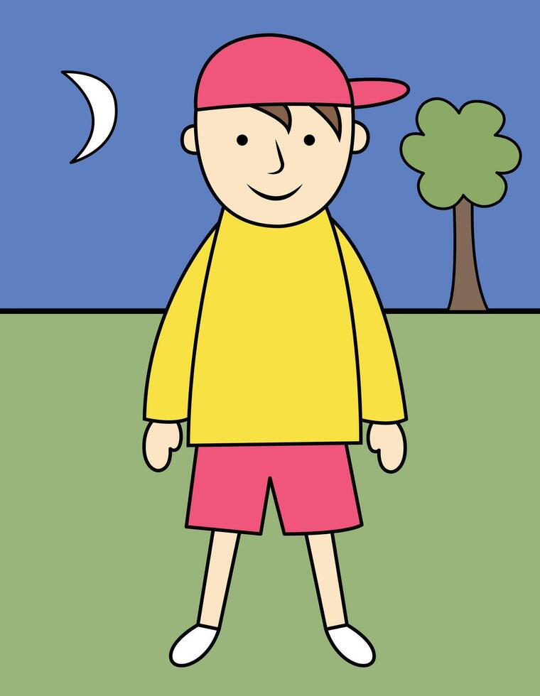 child in the park vector
