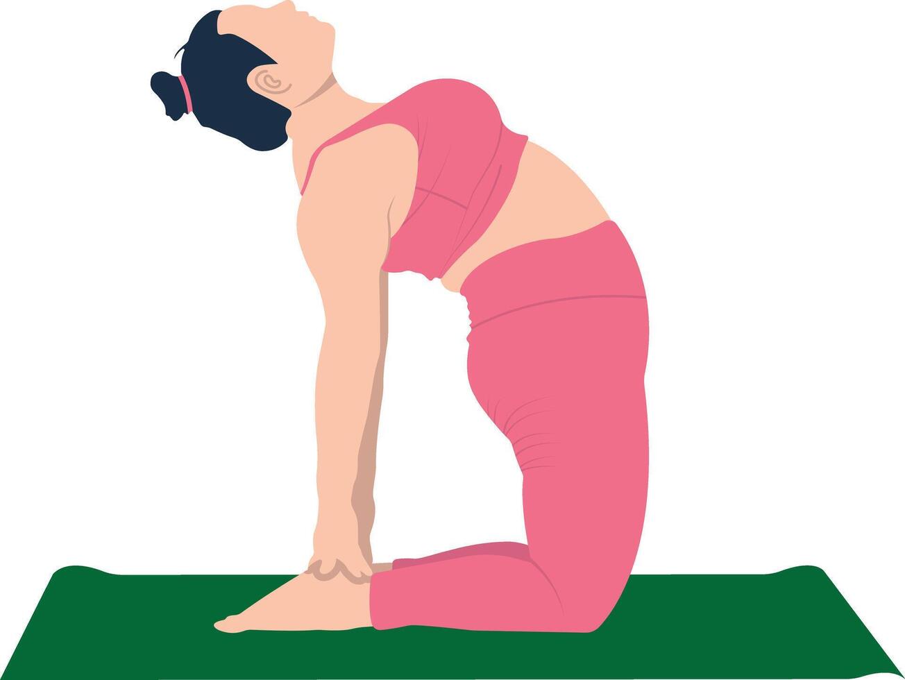 woman doing yoga exercise vector