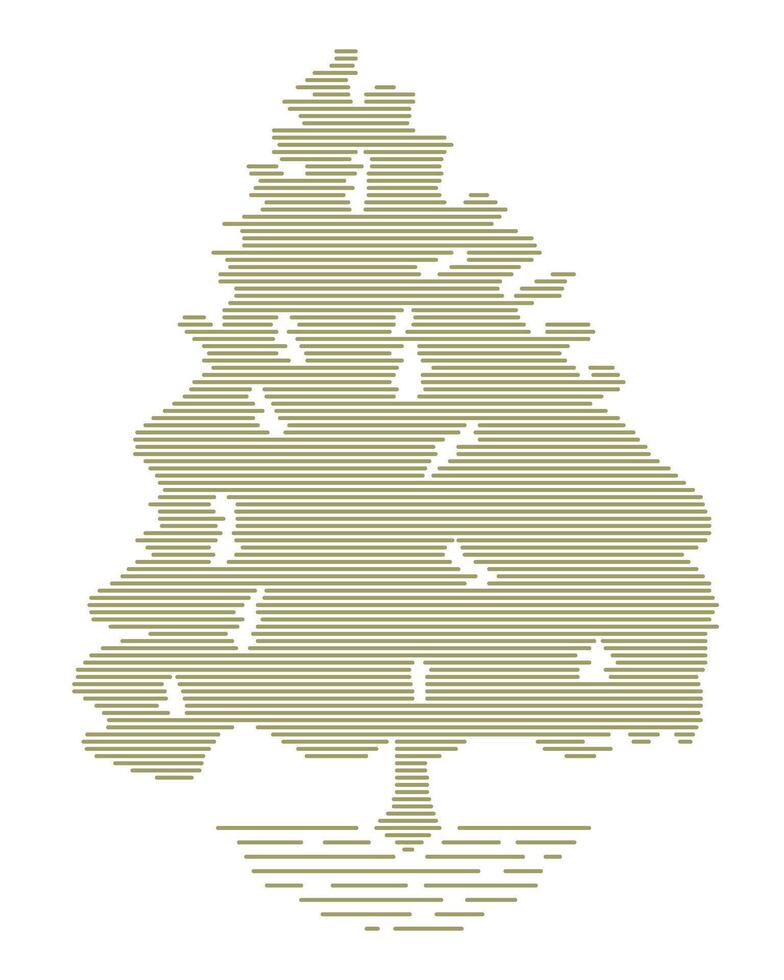 The yellow tree is drawn with thin lines. Abstract trees. Wood for your project. vector