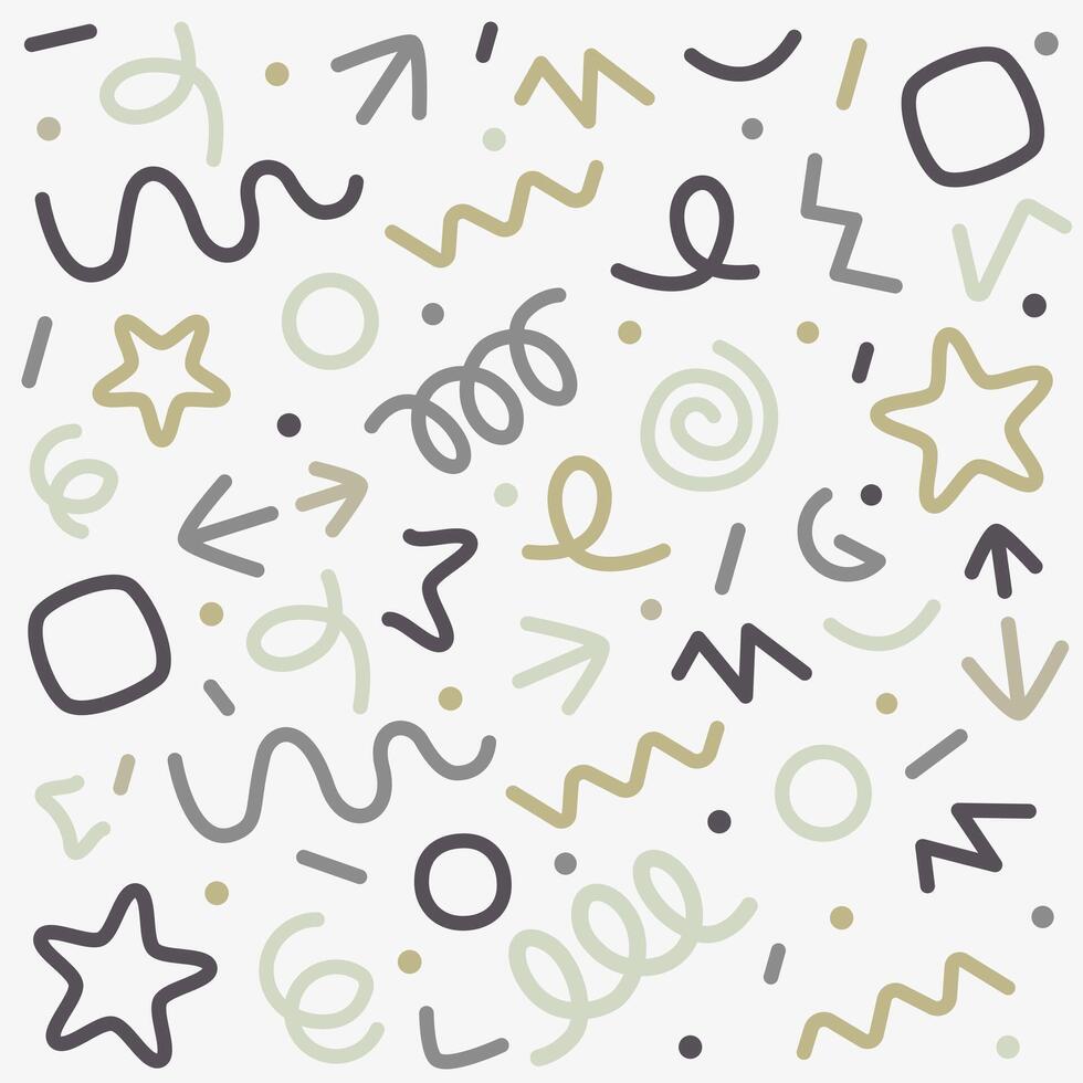 Abstract background. Straight and curved lines indicate a certain direction, springs, symbols. vector