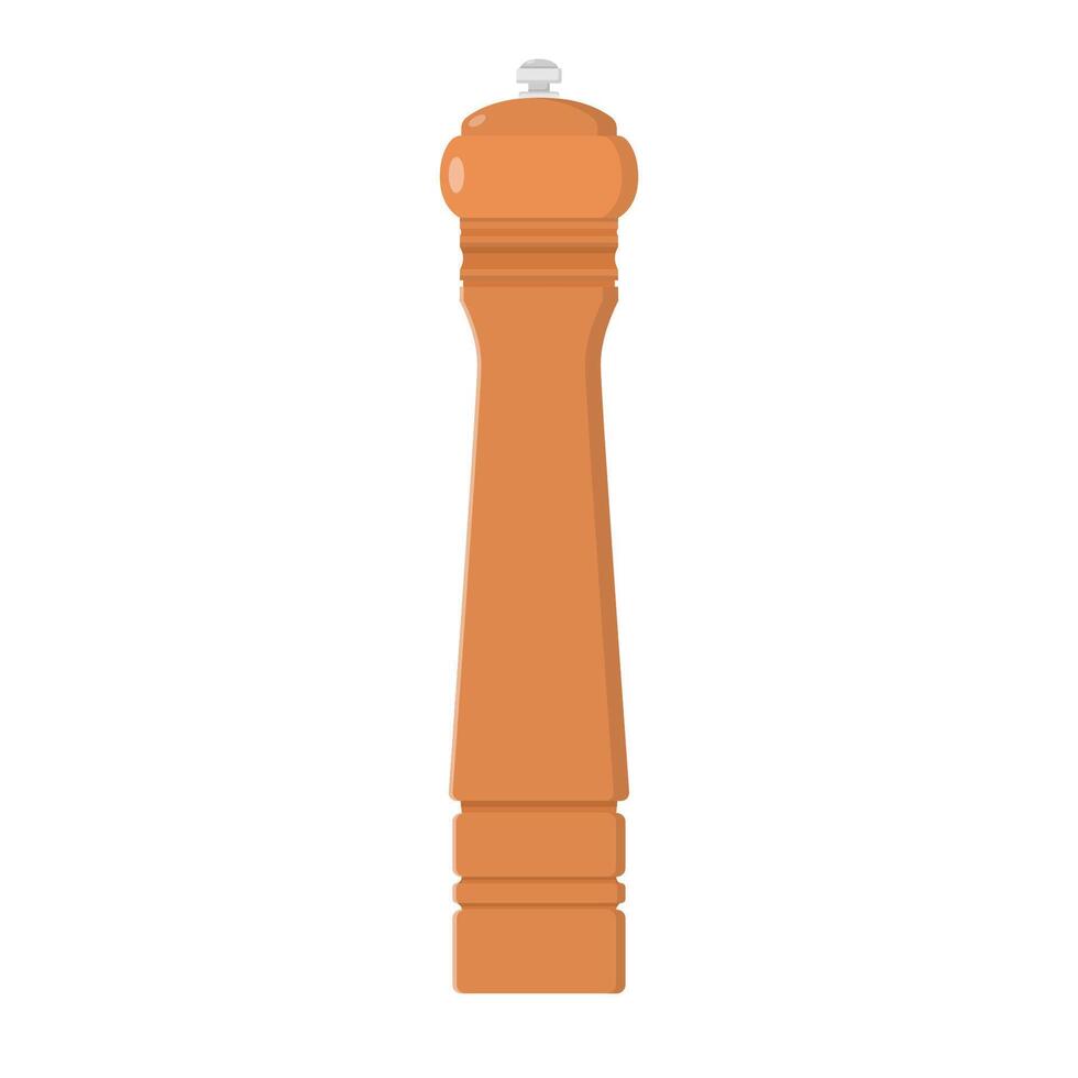 Pepper Grinder Flat Illustration. Clean Icon Design Element on Isolated White Background vector