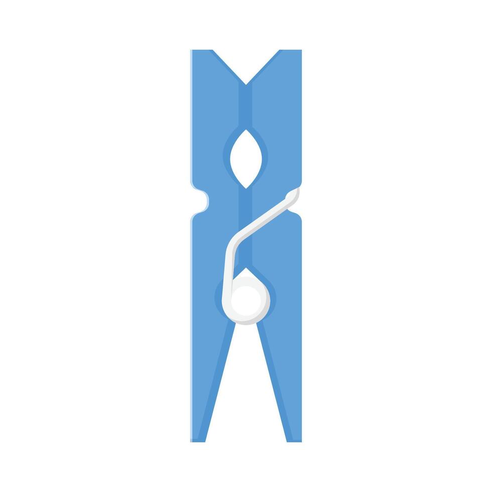 Clothespin Flat Illustration. Clean Icon Design Element on Isolated White Background vector