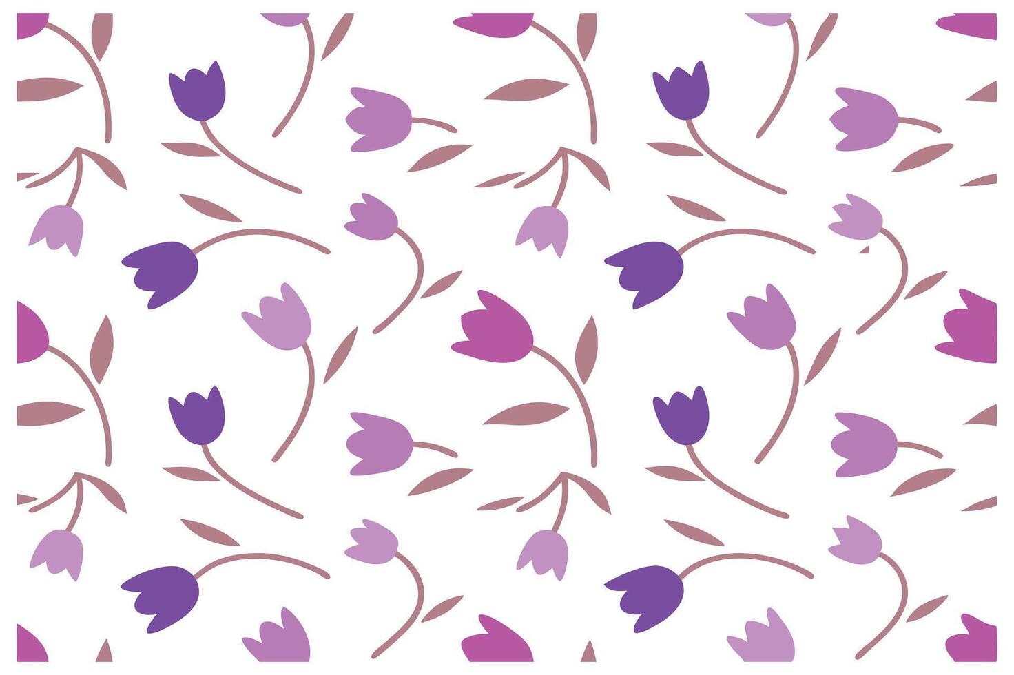 Bright and Cheerful Tulip Floral Pattern on a Pastel Background vector