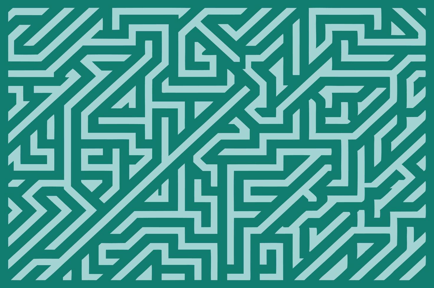 Abstract Maze Pattern in Black and White Geometric Design vector