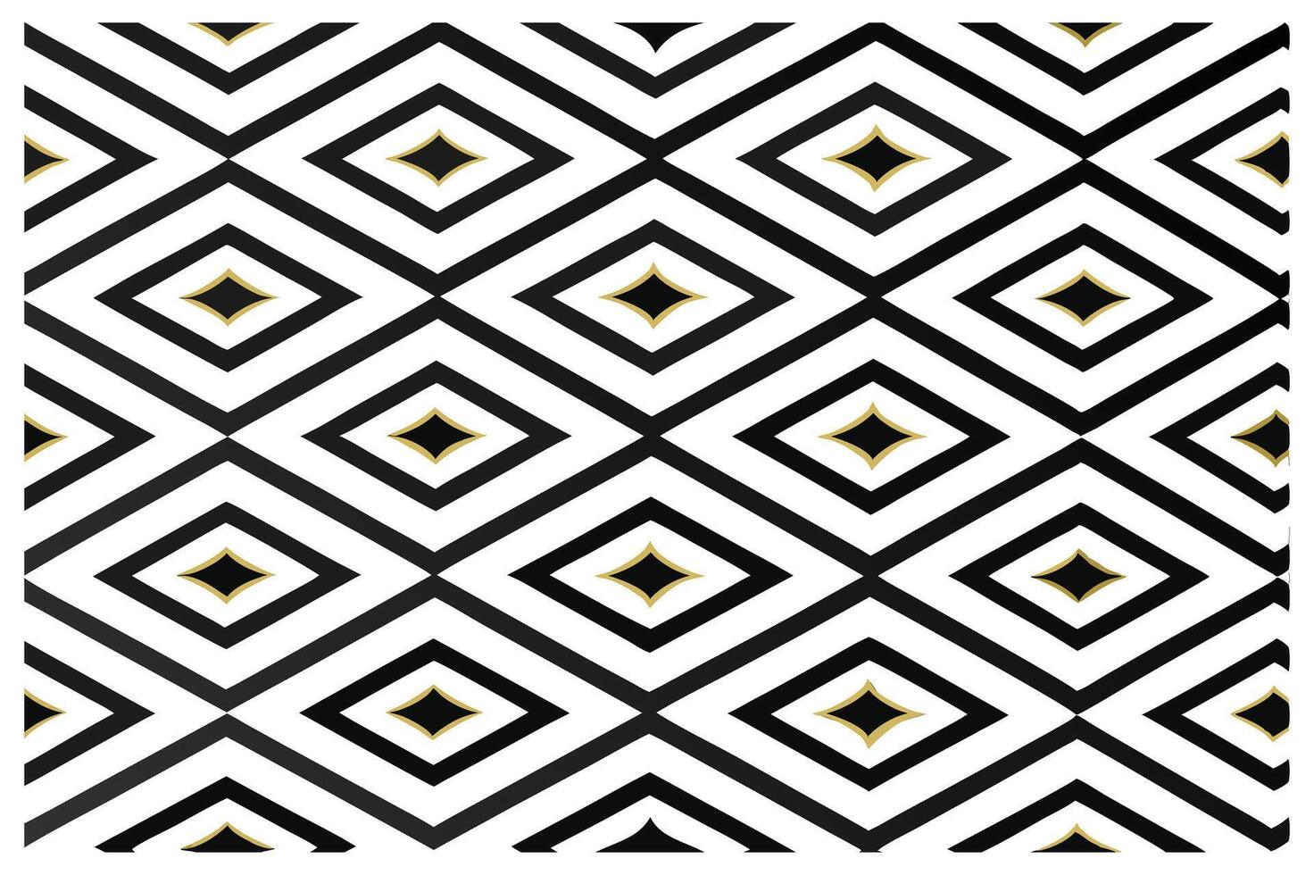 Geometric Pattern with Repeating Shapes in Dark Green and White vector