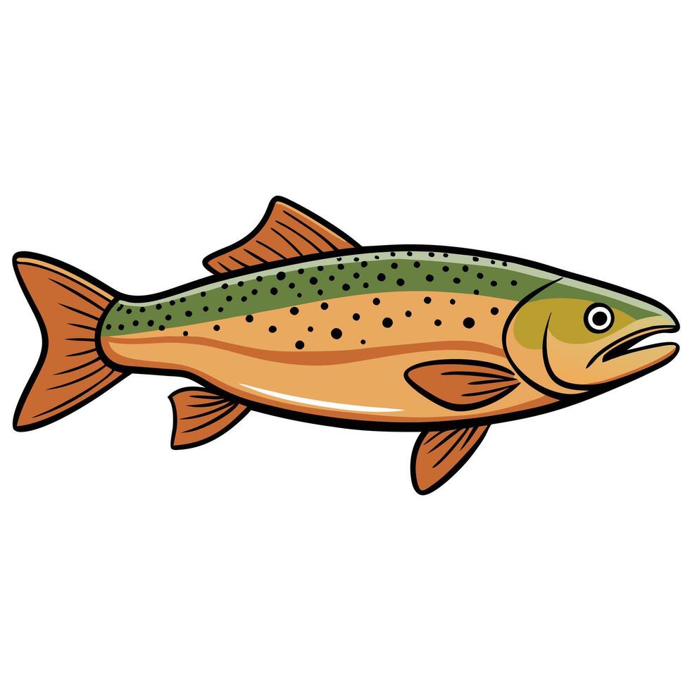 Creative Trout Fish Digital Artwork vector