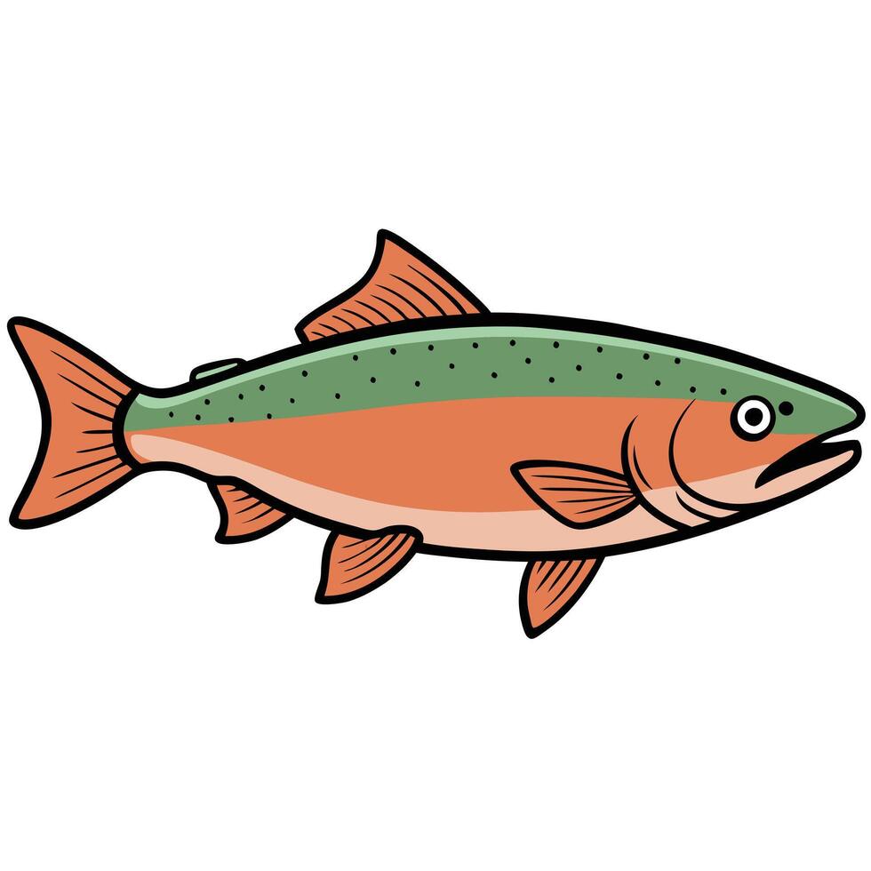Vibrant Trout Fish Artwork vector