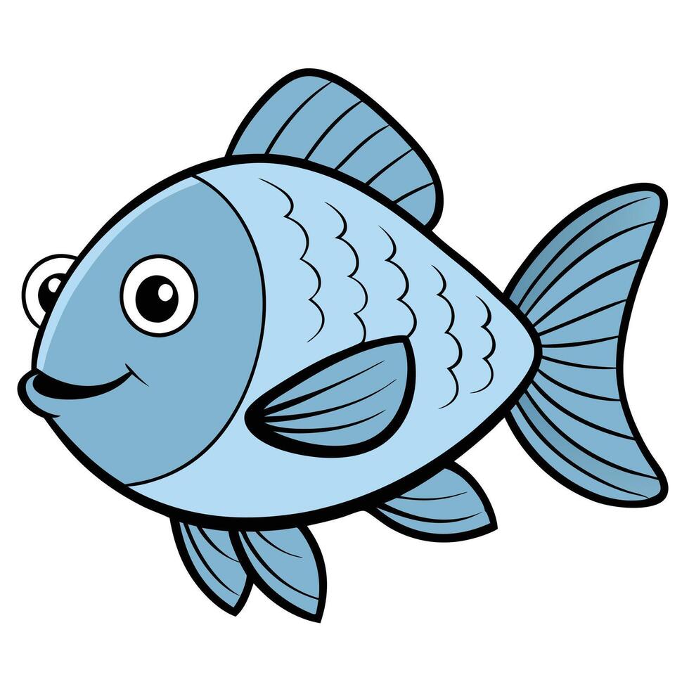 Artistic Tilapia Fish Line Drawing for Branding vector