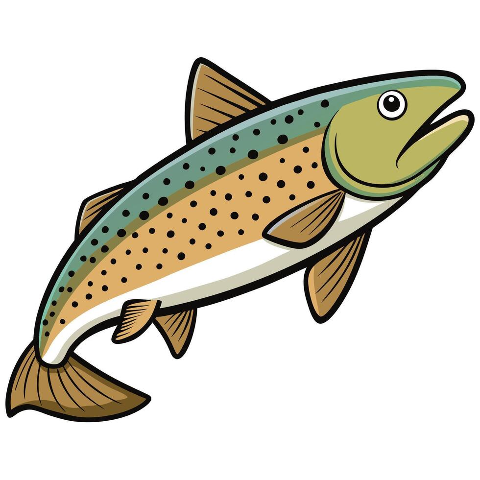 Modern Trout Fish Design vector