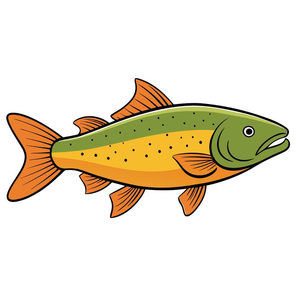Hand-Drawn Trout Fish Design vector