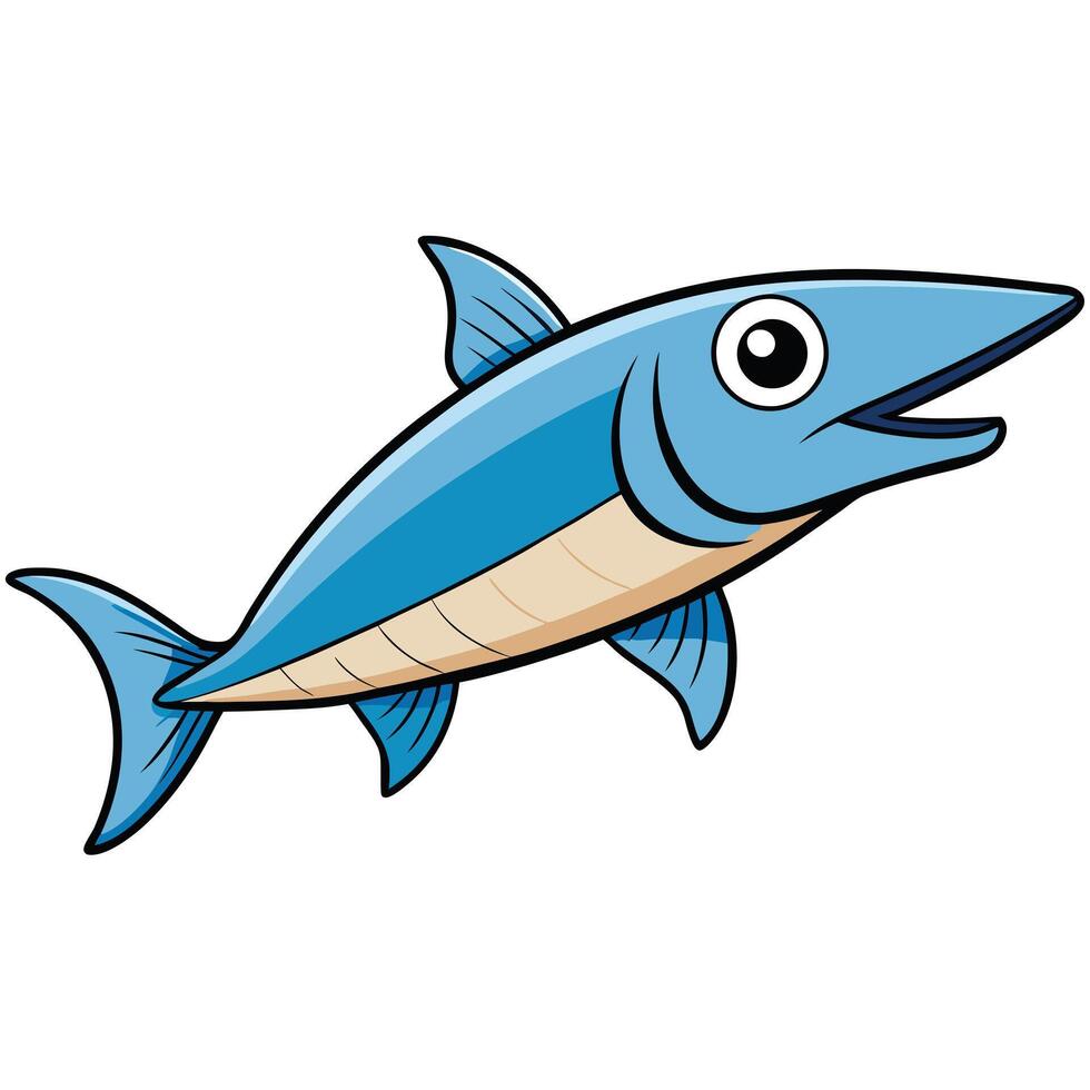 Artistic Wahoo Fish Design in Format vector