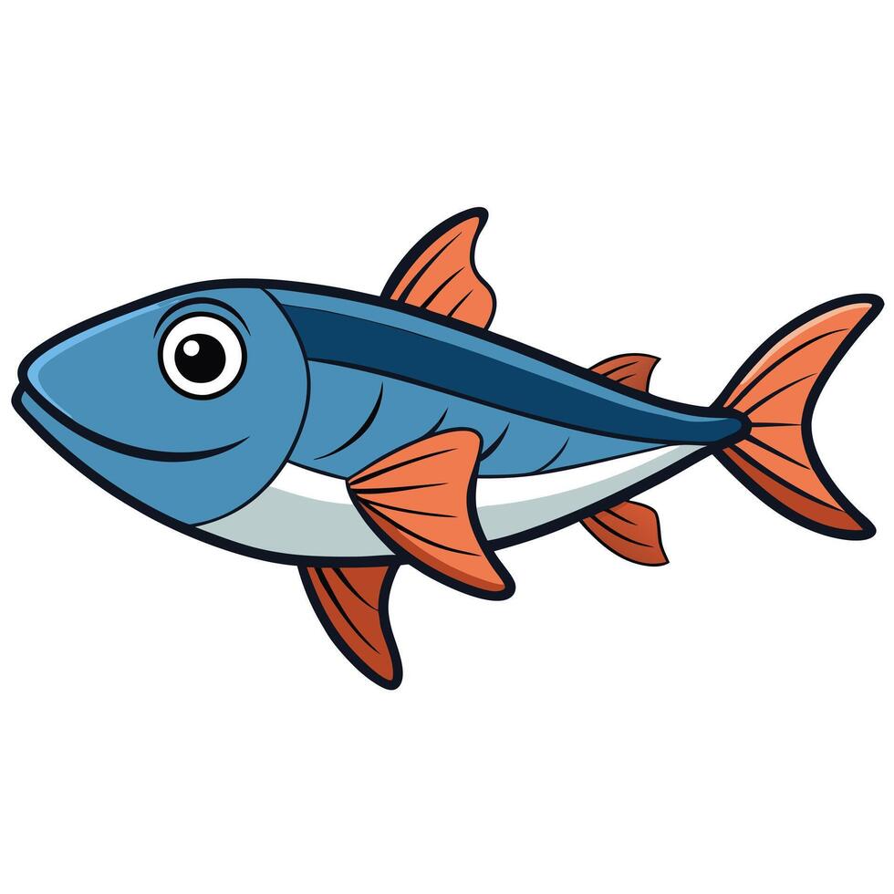Wahoo Fish Design for Commercial Use vector