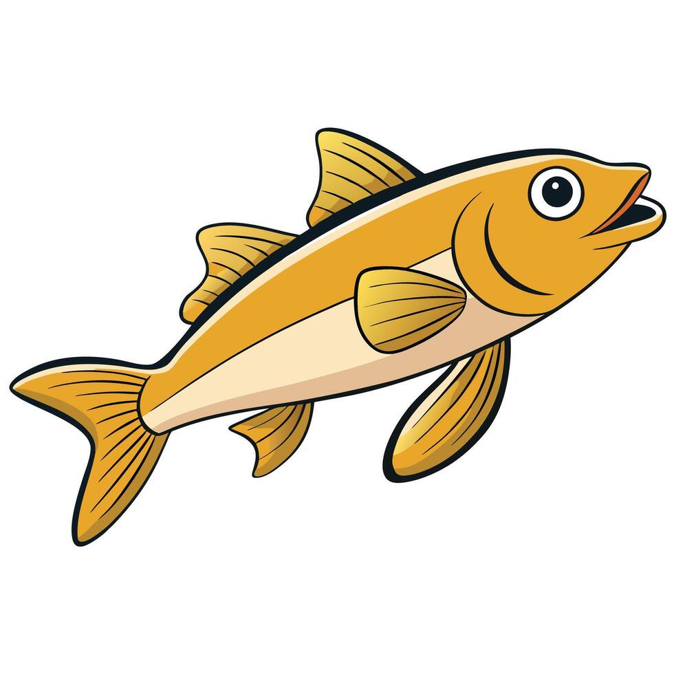 Transparent Background Walleye Fish Drawing vector