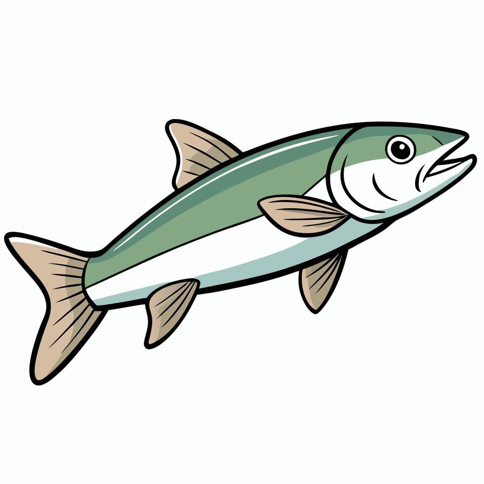 Colorful Trout Fish Design in Format vector