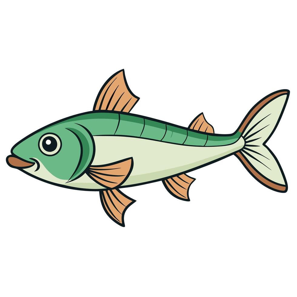 Clean Design of Zander Fish vector